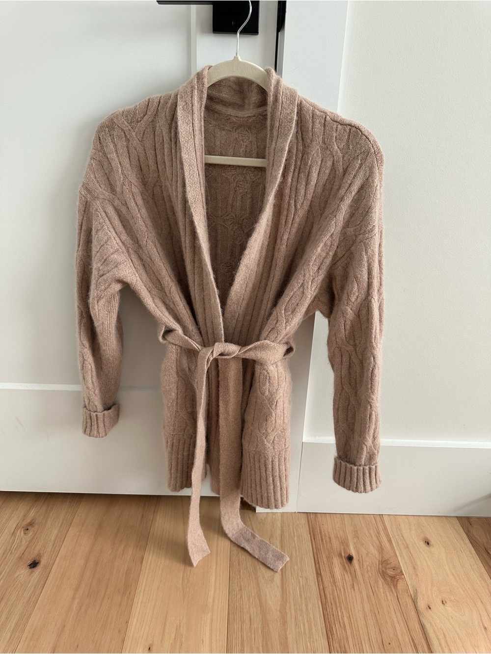 lululemon athletica Cable-Knit Belted Cardigan - Blush Taupe
